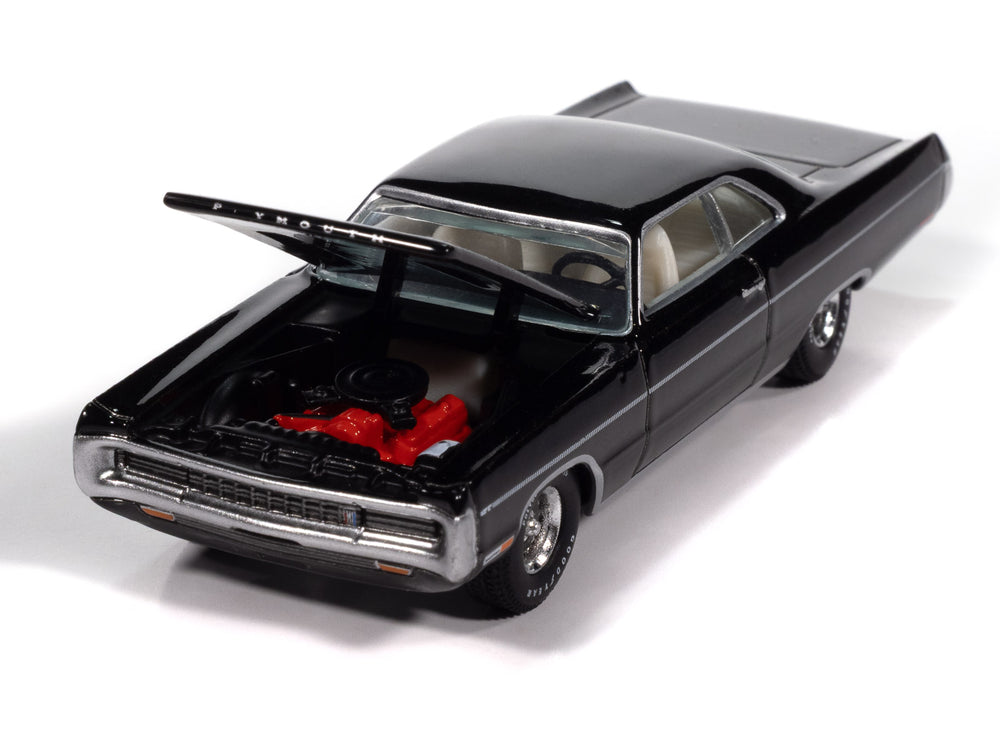 "PRE-ORDER" Auto World 1970 Plymouth Sport Fury GT (Black Velvet) (AW Exclusive) 1:64 Diecast (DUE LATE SEPTEMBER 2025)