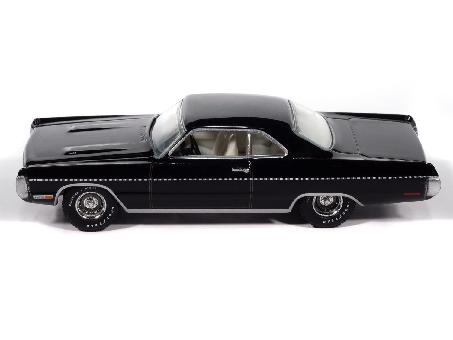 "PRE-ORDER" Auto World 1970 Plymouth Sport Fury GT (Black Velvet) (AW Exclusive) 1:64 Diecast (DUE LATE SEPTEMBER 2025)