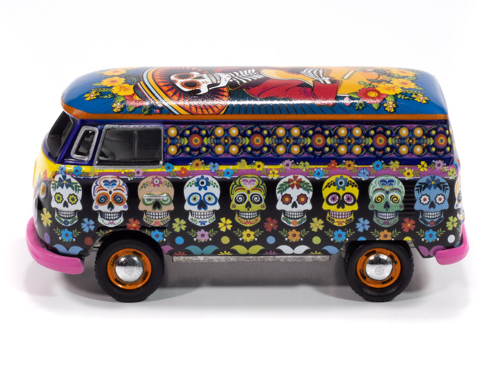 "PRE-ORDER" Johnny Lightning 1965 Volkswagen Transporter DIA DE LOS MUERTOS (Auto World Store Exclusive) 1:64 Diecast (DUE LATE JULY 2026)