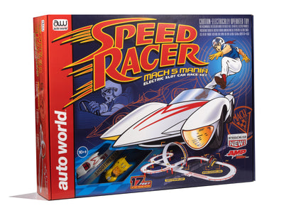 "PRE-ORDER" Auto World 17' Speed Racer Mach 5 Mania Slot Race Set HO Scale (DUE OCTOBER 2025)