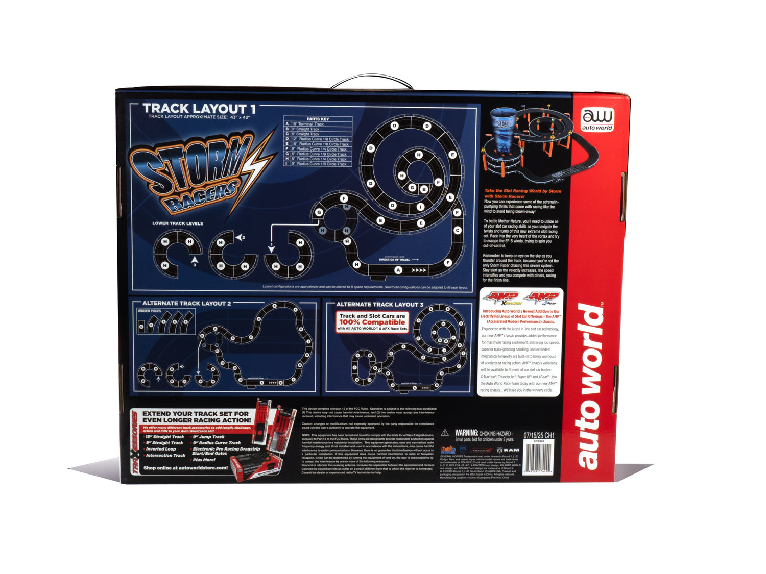 "PRE-ORDER" Auto World 23' Storm Racers Slot Race Set HO Scale (DUE OCTOBER 2025)