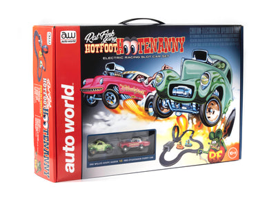 "PRE-ORDER" Auto World 14.5' Rat Fink Gang Hotfoot Hootenanny Slot Race Set HO Scale (DUE NOVEMBER 2026)