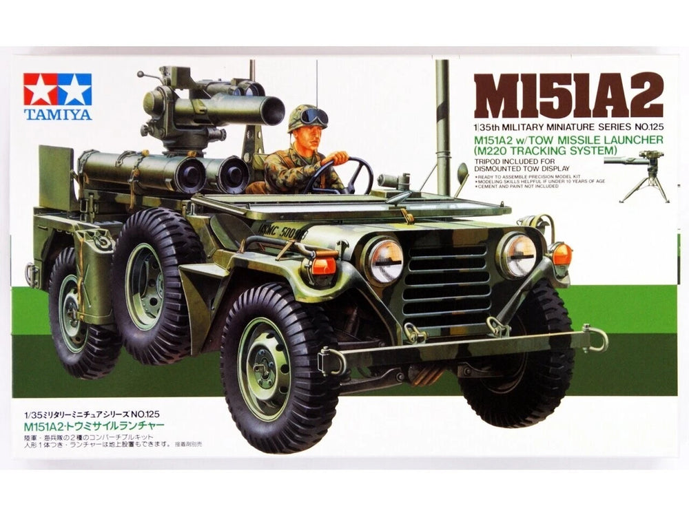 Tamiya M-151 Jeep with Tow Missile Launcher 1/35 Scale Model Kit