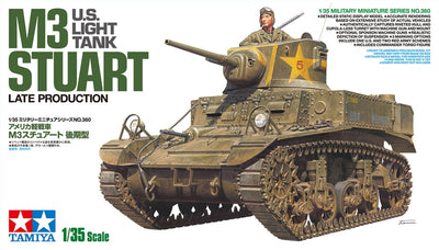 Tamiya US M3 Stuart Late Production Light Tank 1/35 Scale Model Kit