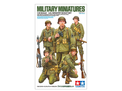 Tamiya WWII US Infantry Scout Soldiers (5) 1/35 Scale Model Kit