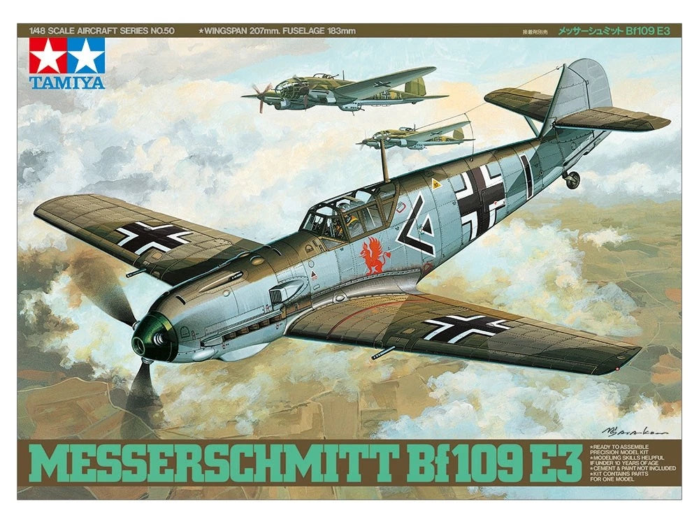 Tamiya Messerschmitt BF-109E-3 1/48 Scale Model Kit