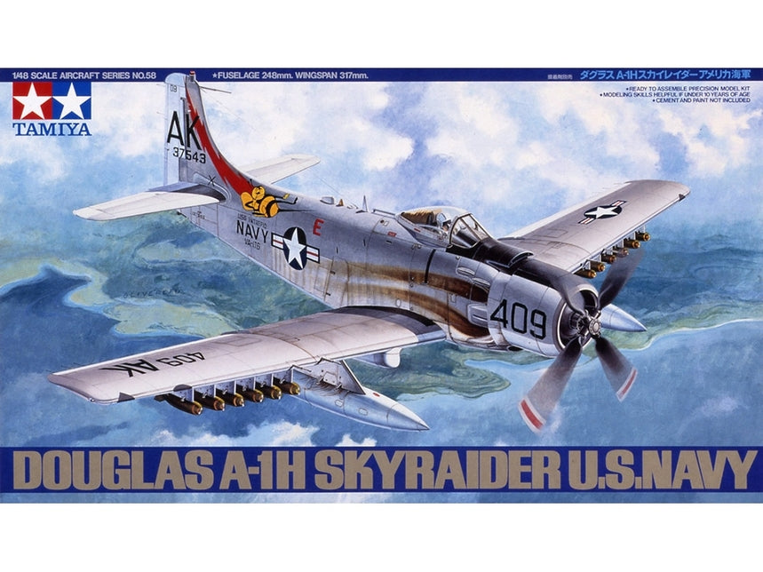 Tamiya AD-6 (A-1H) US Navy Skyraider 1/48 Scale Model Kit
