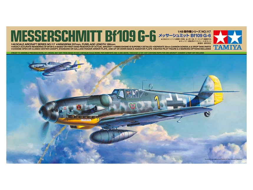 Tamiya Messerschmitt Bf 109G-6 Fighter 1/48 Scale Model Kit