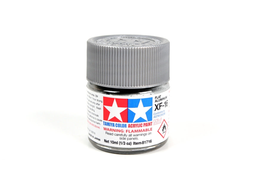 Tamiya Acrylic Mini XF16 Flat Aluminum 10ml Bottle