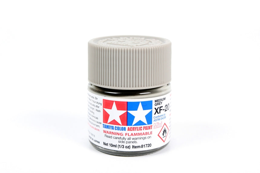 Tamiya Acrylic Mini XF20 Medium Grey 10ml Bottle