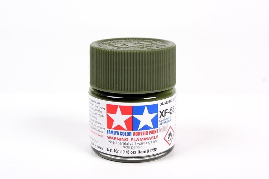 Tamiya Acrylic Mini XF58 Olive Green 10ml Bottle