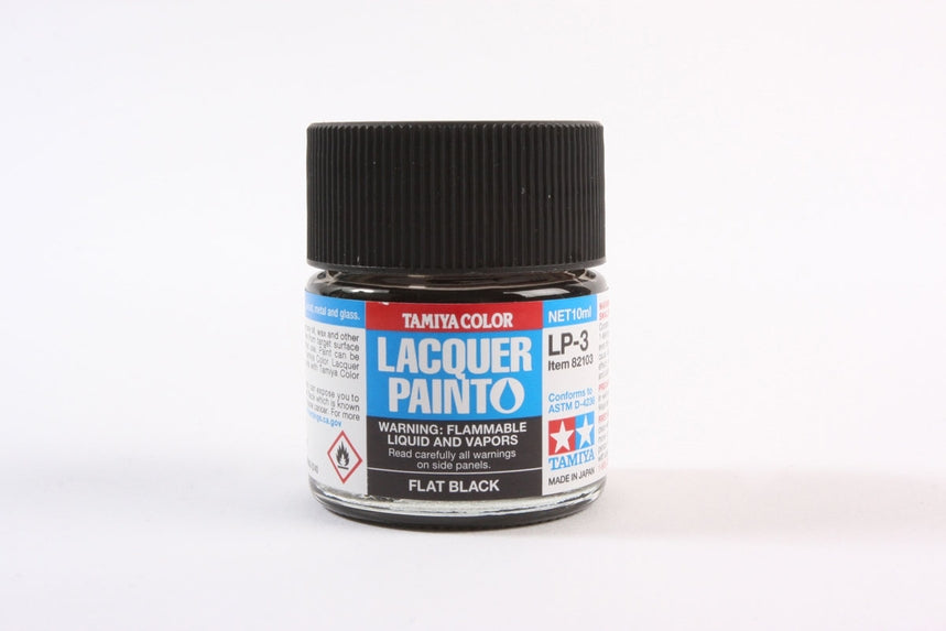 Tamiya Lacquer LP-3 Flat Black 10ml Bottle