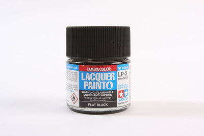 Tamiya Lacquer LP-3 Flat Black 10ml Bottle
