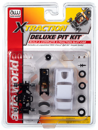 Auto World X-Traction Deluxe Pit Kit (w/1955 Chevy Bel Air Gasser Body) HO Scale