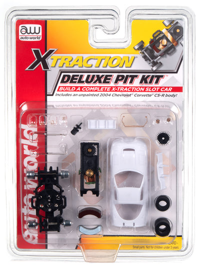"PRE-ORDER" Auto World X-Traction Deluxe Pit Kit (2004 Chevrolet Corvette C5-R Body) HO Scale Slot Car (DUE MARCH 2024)