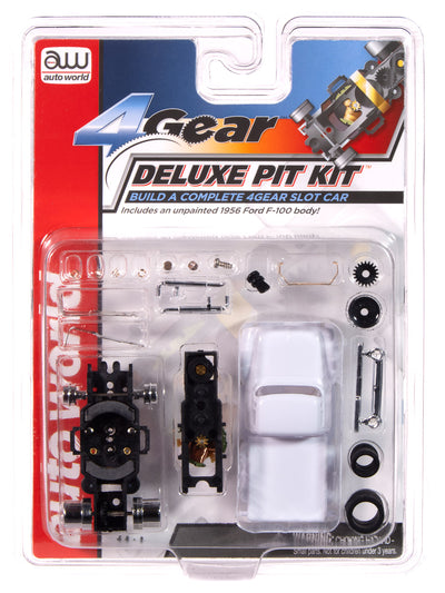 "PRE-ORDER" Auto World 4 Gear Deluxe Pit Kit (1956 Ford F-100 Pickup) HO Scale Slot Car (DUE MAY 2025)