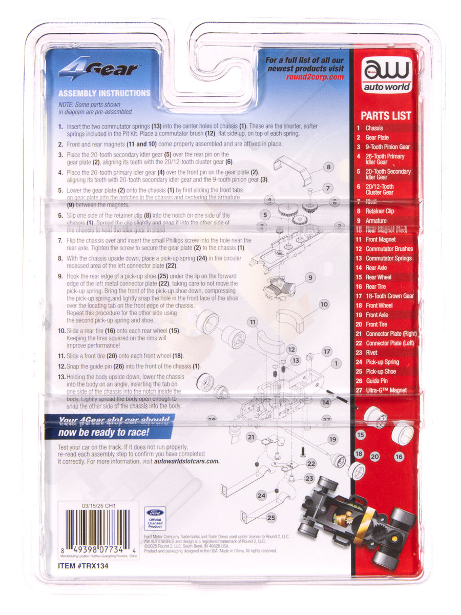 "PRE-ORDER" Auto World 4 Gear Deluxe Pit Kit (1956 Ford F-100 Pickup) HO Scale Slot Car (DUE MAY 2025)