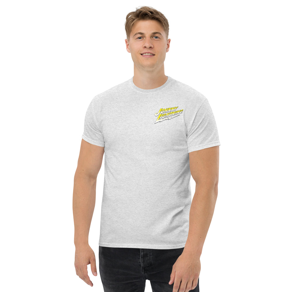 JOHNNY LIGHTNING LOGO PRINTED T-SHIRT (FRONT AND BACK)