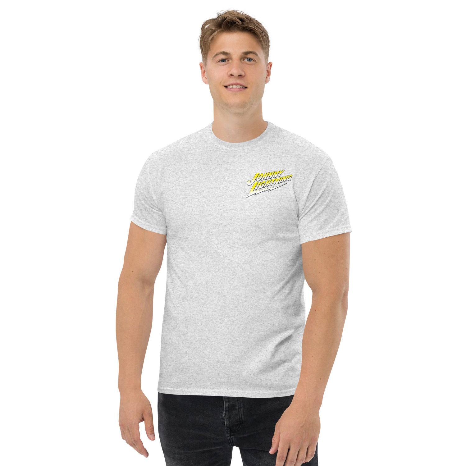 JOHNNY LIGHTNING LOGO PRINTED T-SHIRT (FRONT AND BACK)