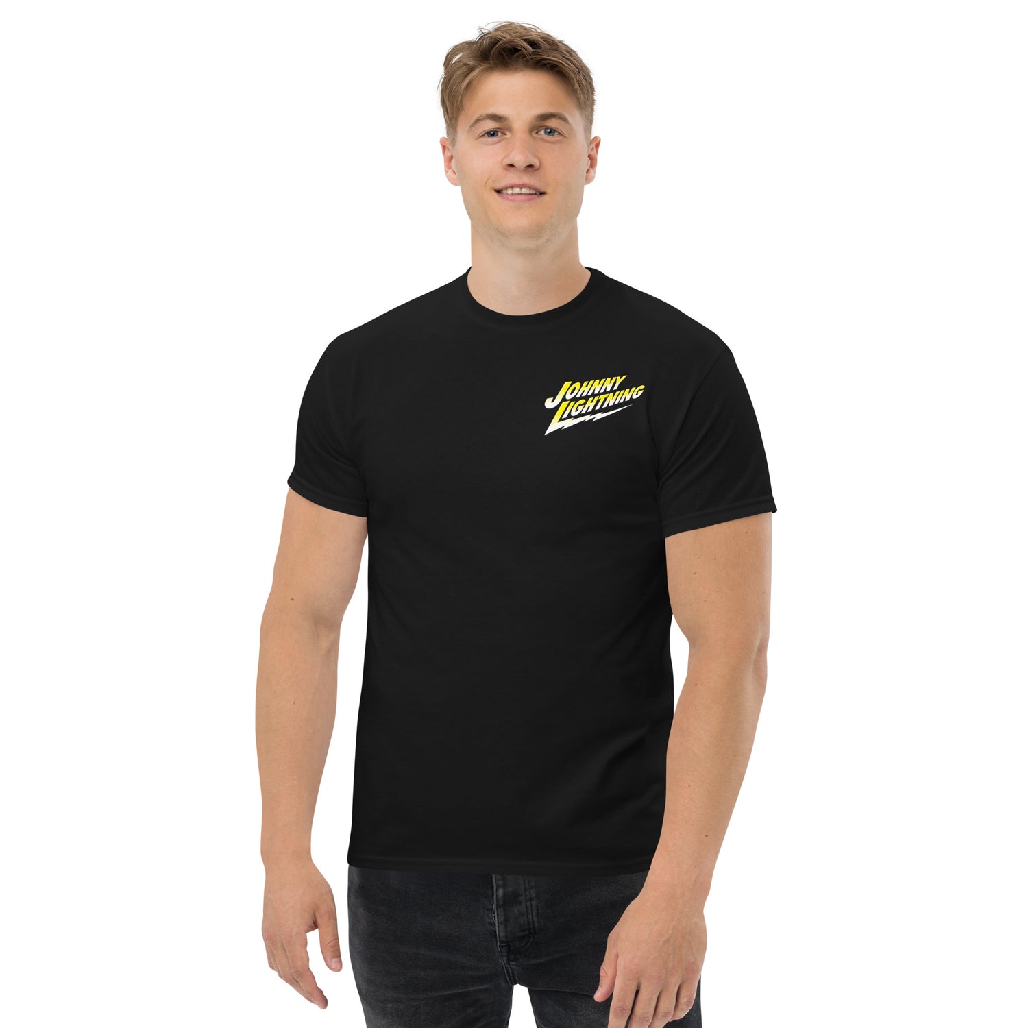 JOHNNY LIGHTNING LOGO PRINTED T-SHIRT (FRONT AND BACK)