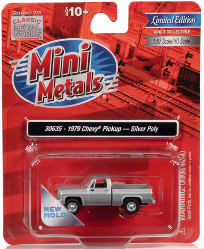 Classic Metal Works 1979 Chevy Pickup - Fleetside (Silver Poly) 1:87 HO Scale