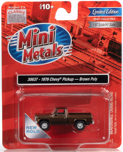Classic Metal Works 1979 Chevy Pickup - Fleetside (Brown Poly) 1:87 HO Scale