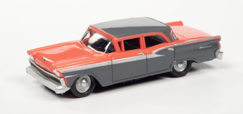 Classic Metal Works 1959 Ford Fairlane (Geranium/Gunsmoke Gray) 1:87 HO Scale