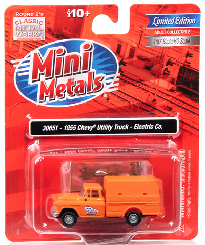 Classic Metal Works 1955 Chevy Utility Truck (Electric Co) 1:87 HO Scale