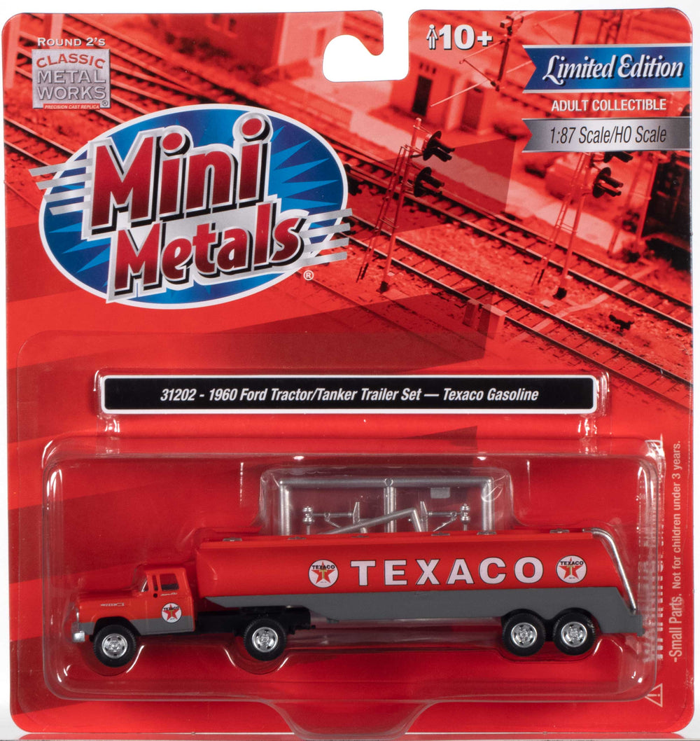 Classic Metal Works 1960 Ford Tractor w/Tanker Trailer (Texaco) 1:87 HO Scale