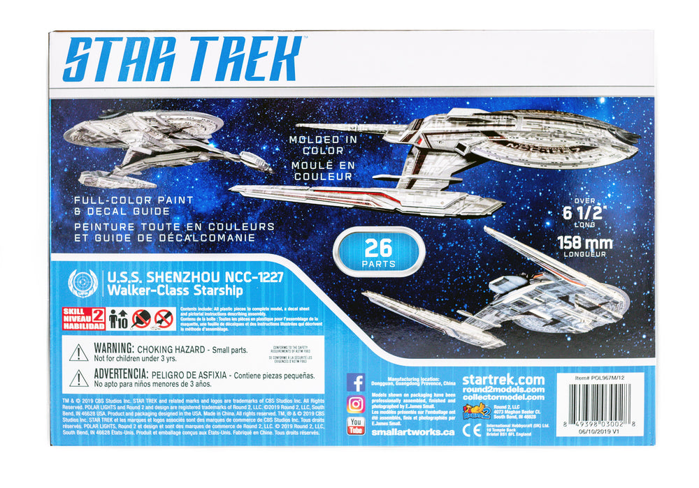 Polar Lights Star Trek Discovery U.S.S. Shenzhou 1:2500 Scale Snap Kit