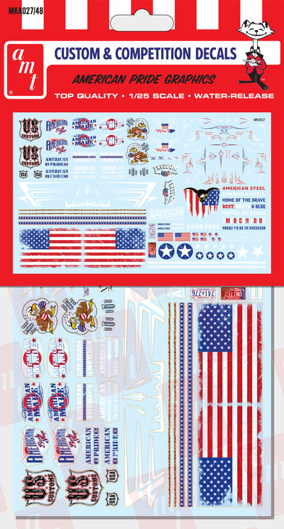 AMT American Pride Graphics Custom Decals 1:25 Scale