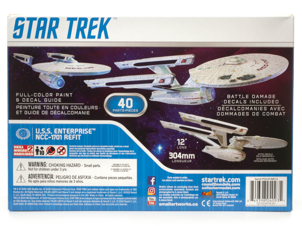 Polar Lights Star Trek U.S.S. Enterprise Refit Wrath of Khan Edition 1:1000 Scale Model Kit