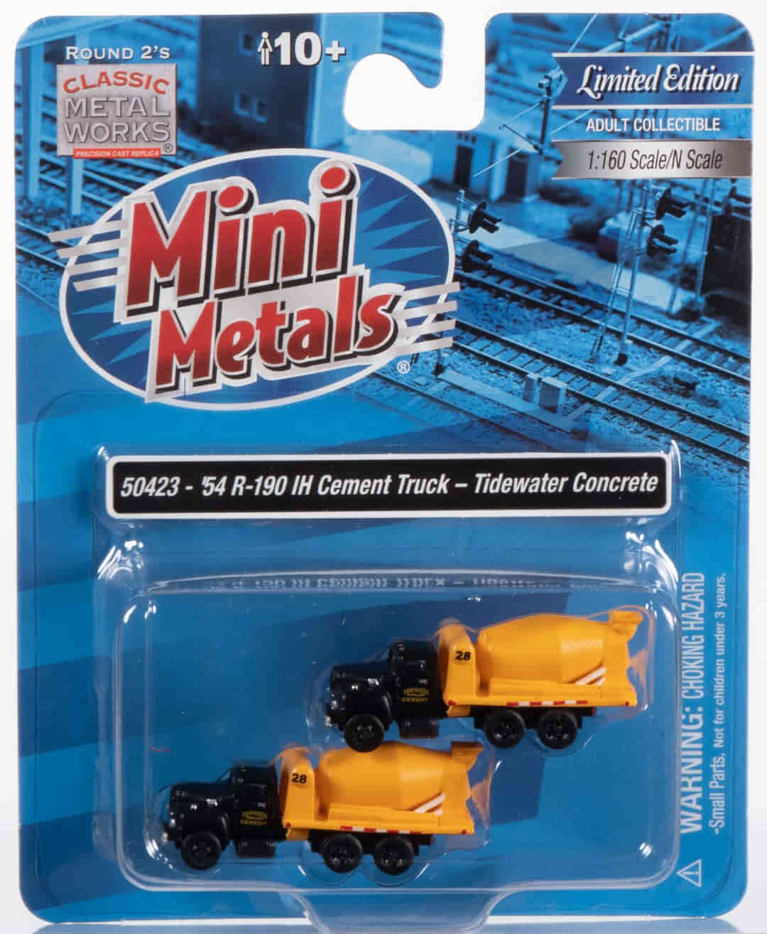 Classic Metal Works 1954 International R-190 Cement/Concrete Tandem HD Truck (Tidewater Concrete) (2-Pack) 1:160 N Scale