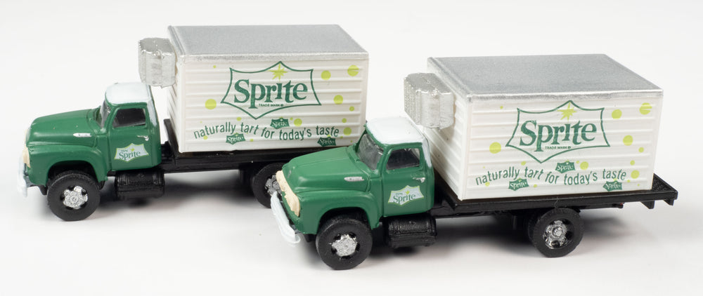 Classic Metal Works 1954 Ford Refrigerated Box Truck 2-Pack (Sprite) 1:160 N Scale