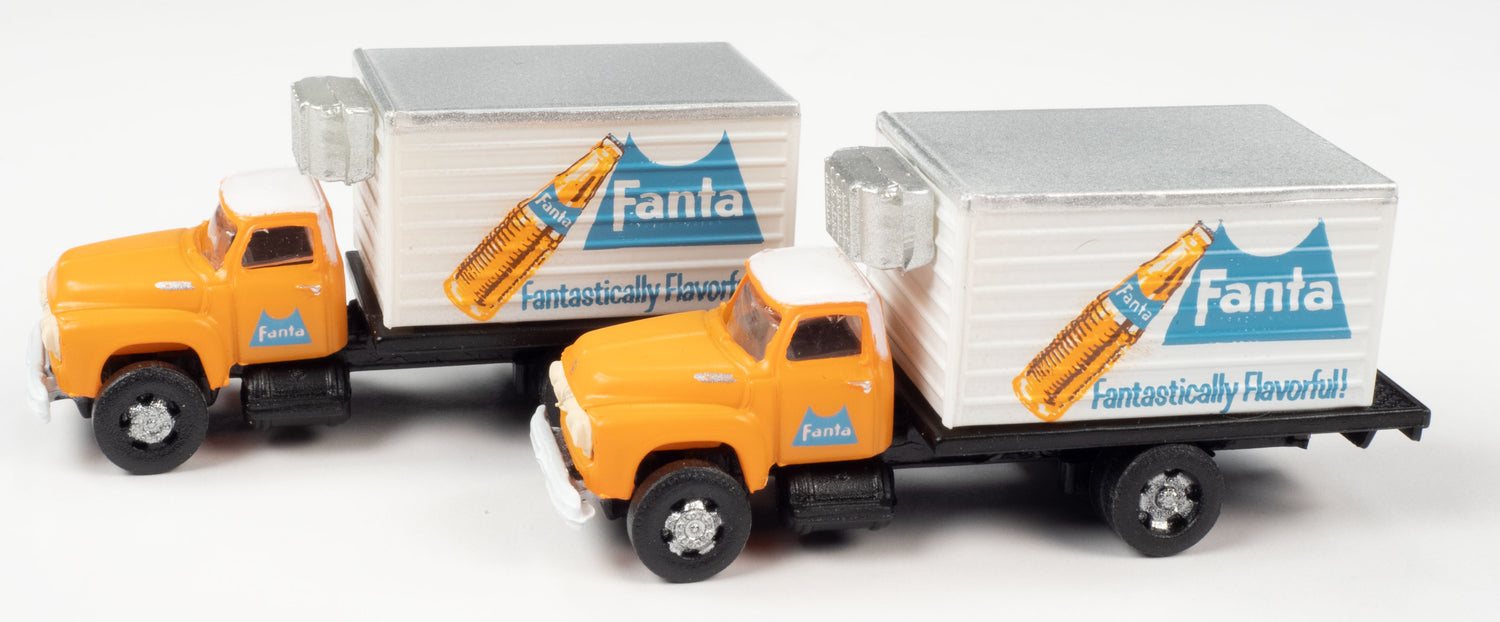 Classic Metal Works 1954 Ford Refrigerated Box Truck 2-Pack (Fanta) 1:160 N Scale
