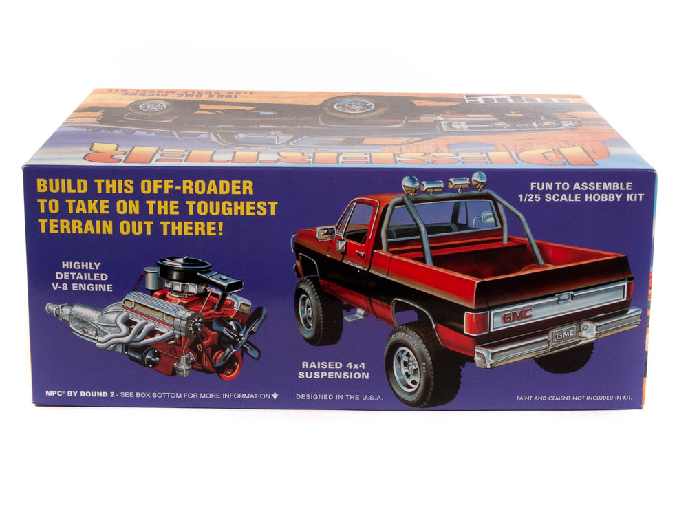 Skill 2 Model Kit 1984 GMC Pickup Truck (Molded in White) Deserter 1/25  Scale Model by MPC