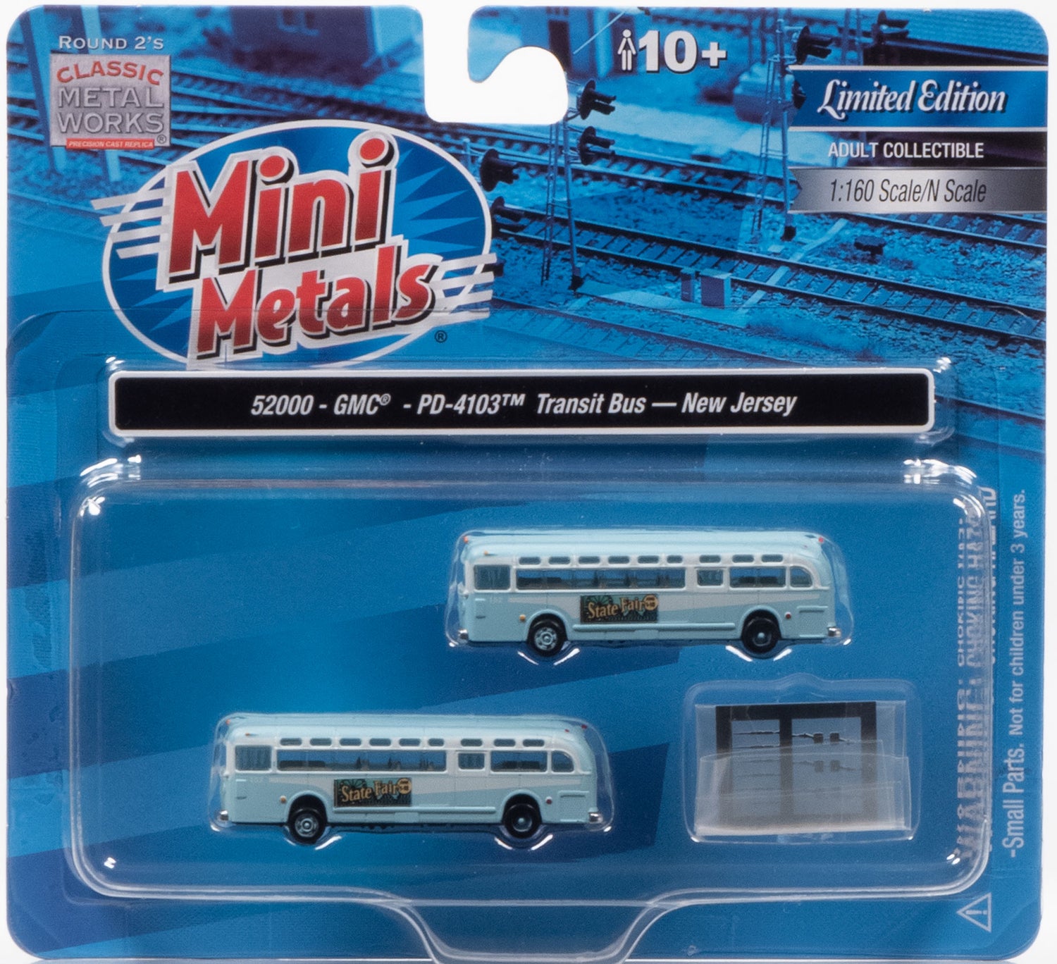 Classic Metal Works GMC TDH-3610 Transit Bus (New Jersey) (2-Pack) 1:160 N Scale