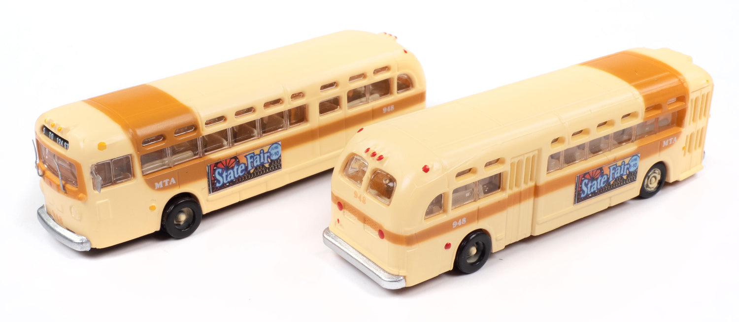 Classic Metal Works GMC TDH-3610 Transit Bus (Miami) (2-Pack) 1:160 N Scale