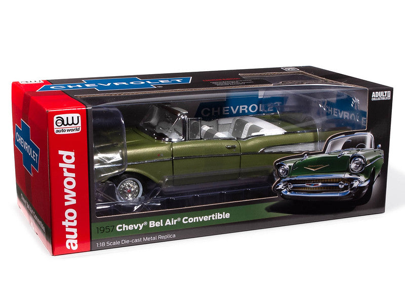 Auto World 1957 Chevrolet Bel Air Convertible 1:18 Scale Diecast