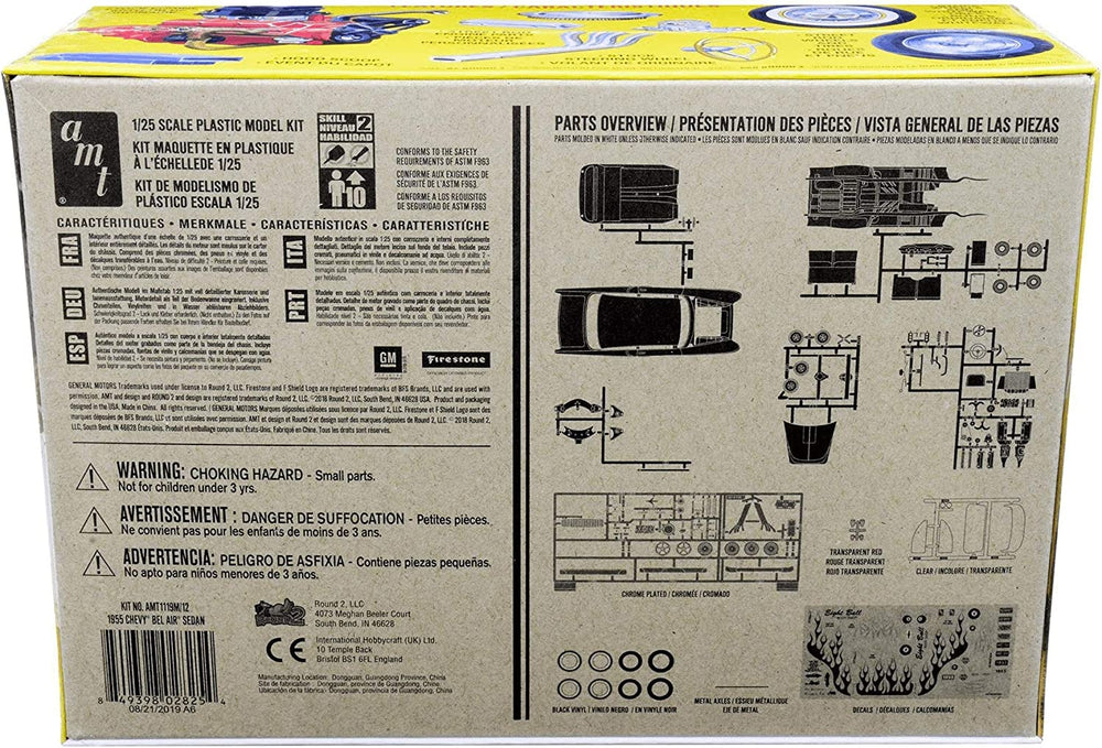 AMT 1955 Chevy Bel Air Sedan 1:25 Scale Model Kit