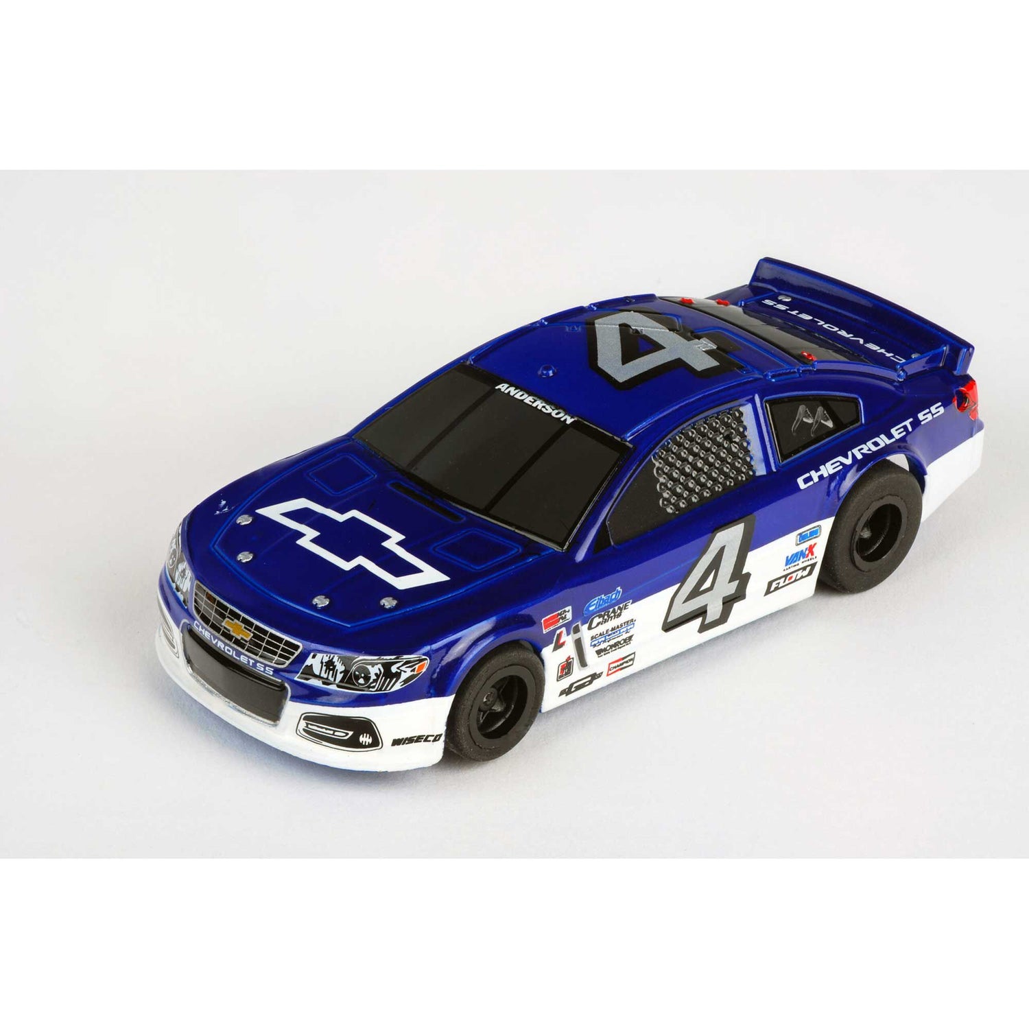 Blue and white AFX Stock Car HO Scale Slot Cars
