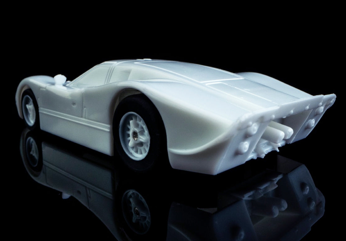 AFX Ford GT40 MK IV Paintable HO Scale Slot Car - rear view