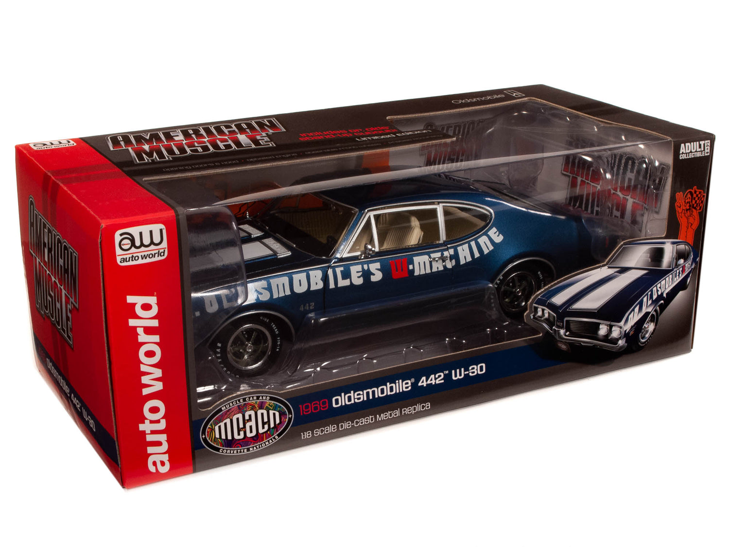 American Muscle 1969 Oldsmobile Cutlass 442 2-Door Coupe (Dr Oldsmobile's W-Machine) (MCACN) 1:18 Scale Diecast