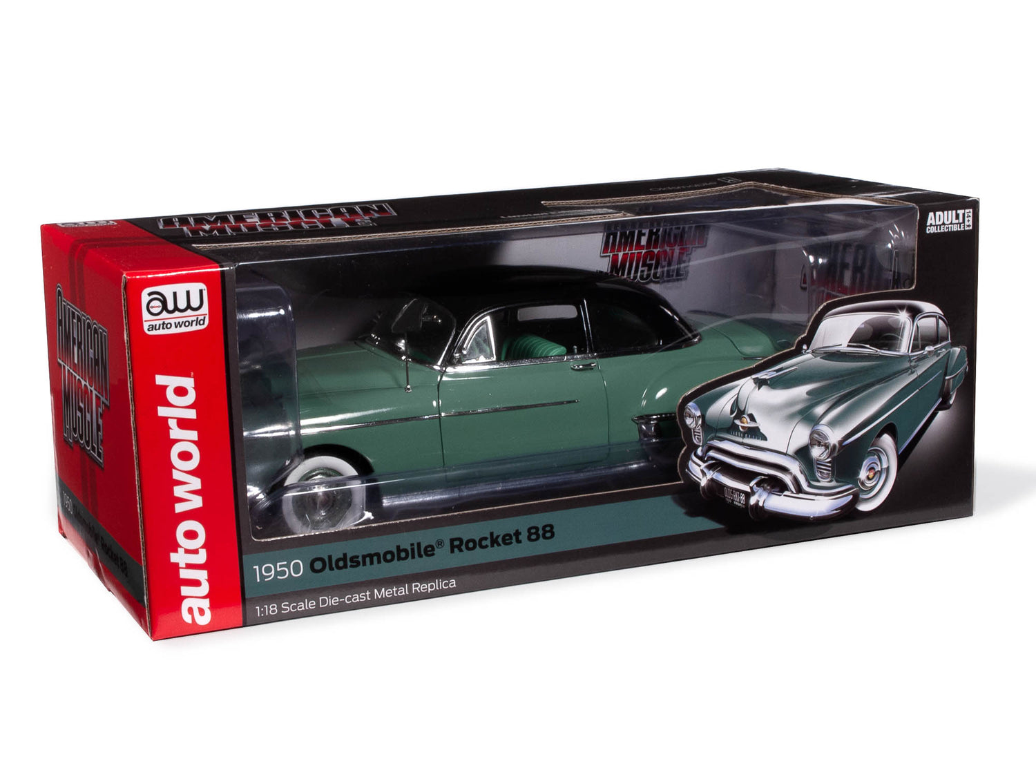 Boxed 1950s American Muscle olds 88 rocket 1:18 scale diecast