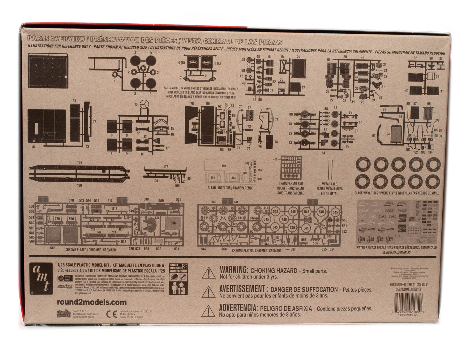 AMT Peterbilt 352 Pacemaker Cabover (Coca Cola) 1:25 Scale Model Kit