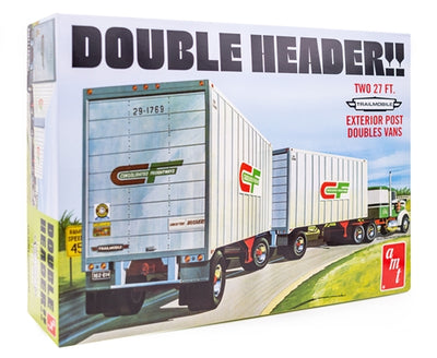 AMT "Double Header" Tandem Van Trailers 1:25 Scale Model Kit