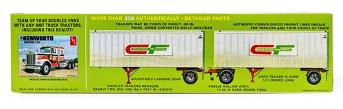 AMT "Double Header" Tandem Van Trailers 1:25 Scale Model Kit