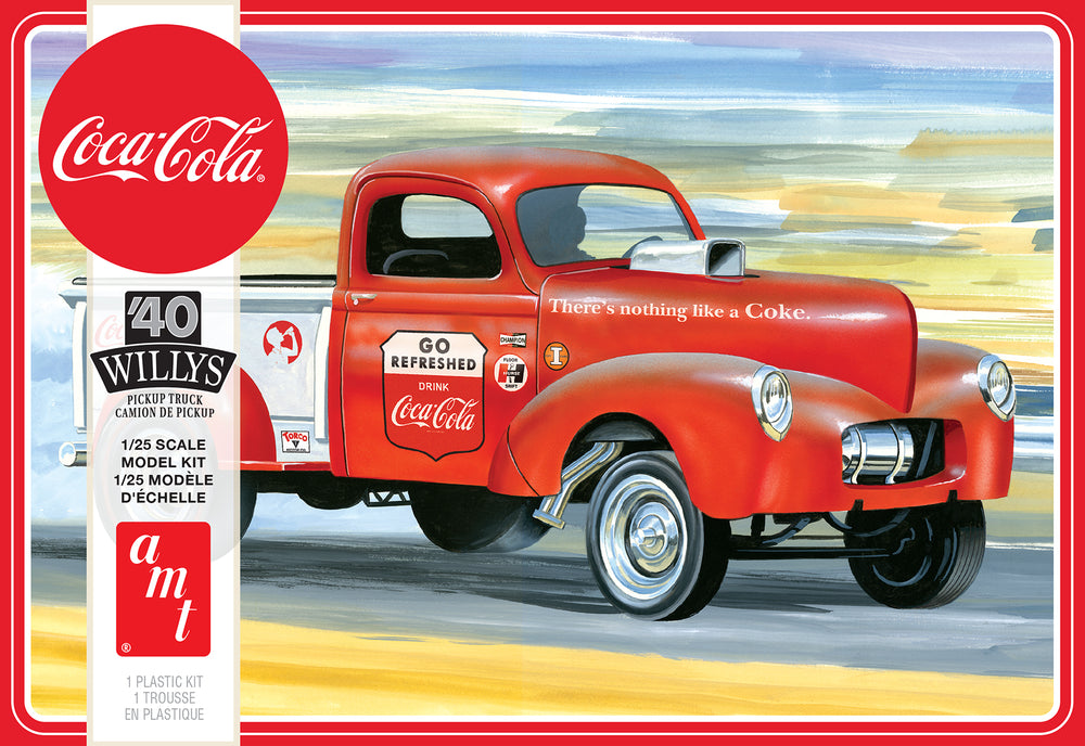 AMT 1940 Willys Pickup Gasser (Coca-Cola) 1:25 Scale Model Kit