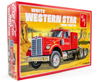 AMT White Western Star Semi Tractor (Coca Cola) 1:25 Scale Model Kit