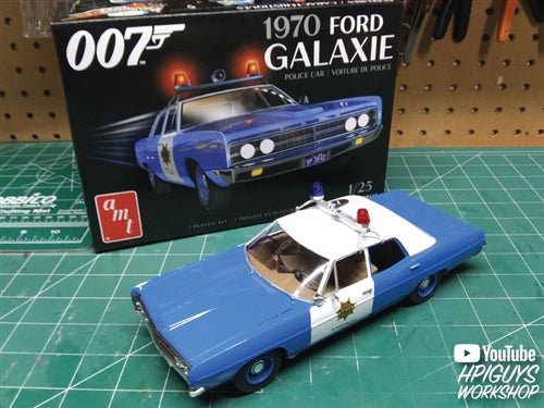 AMT 1970 Ford Galaxie Police Car (James Bond) 1:25 Scale Model Kit